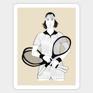 Richie Tenenbaum tenis B&W - Wes Anderson Magnet